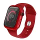 Apple Watch 4-6 / SE (44mm) Uniq Nautic okosóra tok beépített üvegfóliával, Piros