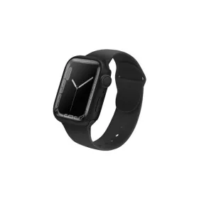   Apple Watch Series 7 (45mm) Uniq Legion okosóra tok beépített kijelzővédő üveggel, Fekete
