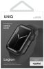 Apple Watch Series 7 (45mm) Uniq Legion okosóra tok beépített kijelzővédő üveggel, Fekete