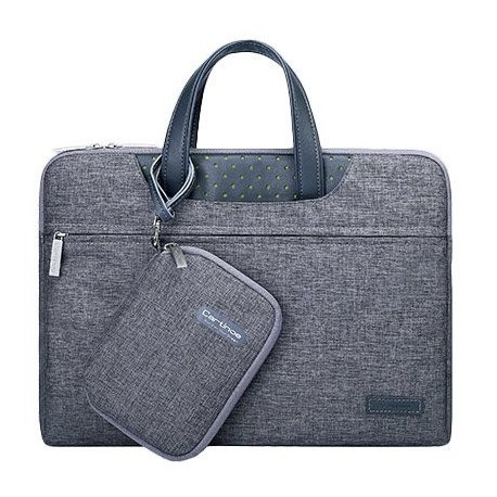 Cartinoe Lamando univerzális 13,3" műbőr laptop táska + kistáska, Szürke