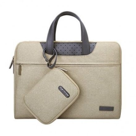 Cartinoe Lamando univerzális 13,3" műbőr laptop táska + kistáska, Sárga
