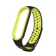 Xiaomi Mi Band 5 / 6 Silicone Strap Dots okosóra szíj, szilikon, Fekete/Zöld