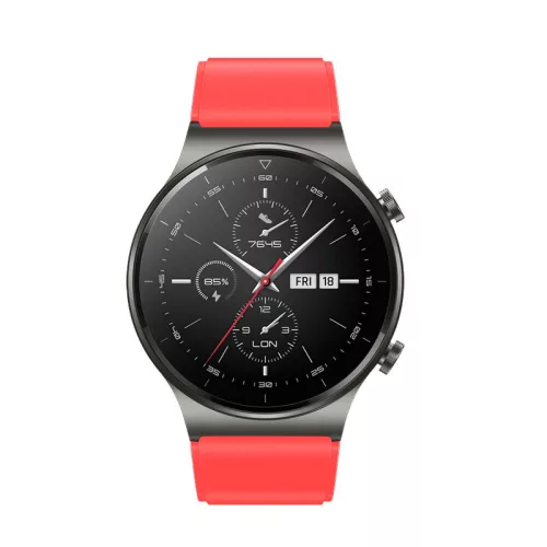 Huawei Watch GT / GT2 / GT2 Pro Silicone Strap One - okosóra szíj, szilikon, Piros
