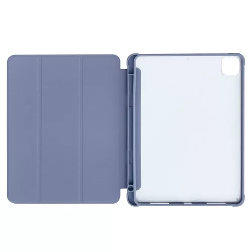 Apple iPad Pro 11 (2021) Stand Tablet Smart Cover flip trifold tablet tok, Kékeslila