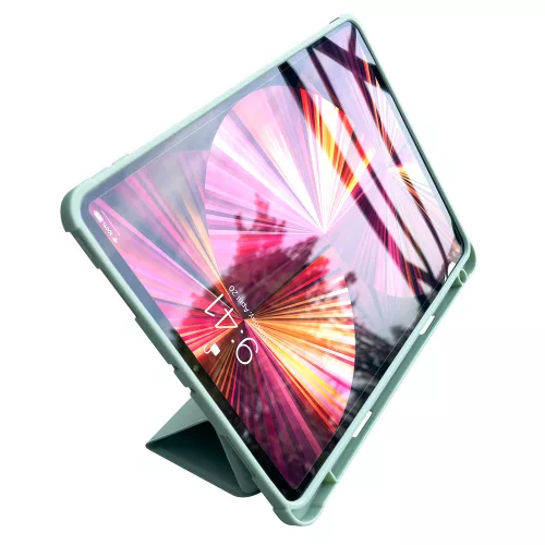 Apple iPad Pro 11 (2021) Stand Tablet Smart Cover flip trifold tablet tok, Kékeslila