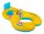Anya-gyermek kétszemélyes felfújható úszógumi, 90kg-ig, 83x60cm, Sárga/Kék