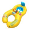 Anya-gyermek kétszemélyes felfújható úszógumi, 90kg-ig, 83x60cm, Sárga/Kék