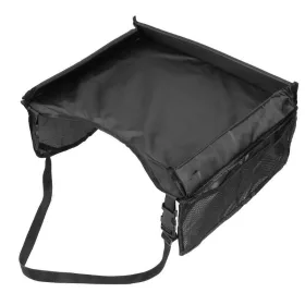   OEM Autósüléshez rögzíthető vízálló utazó asztal, 40cm x 31cm, Fekete