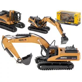   OEM Die-Cast H-toys 1710 lánctalpas markoló, kotrógép, 12cm x 6,5cm x 16cm