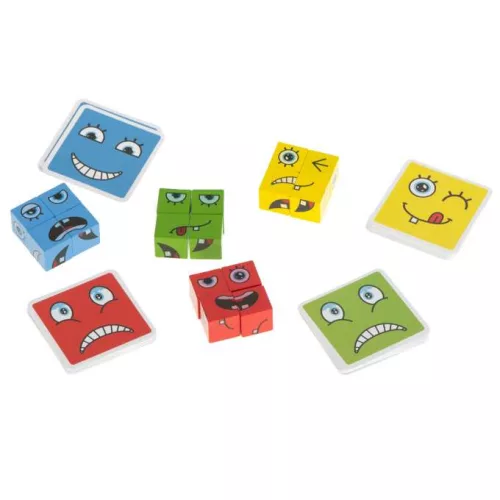 OEM Kreatív fejlesztő kirakó, 16db kocka, 64db kártya