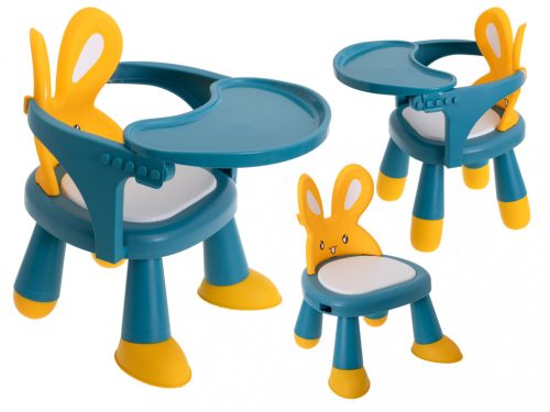 Hrănire și scaun de masă de joc galben și albastru