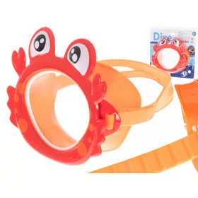 OEM Crab gyermek búvármaszk, 16cm x 13,5cm x 6cm, Narancs