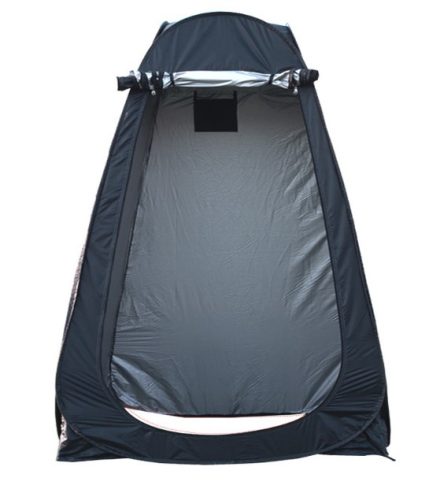 Hordozható öltöző és wc sátor, 110cm x 100cm x 170cm, Fekete