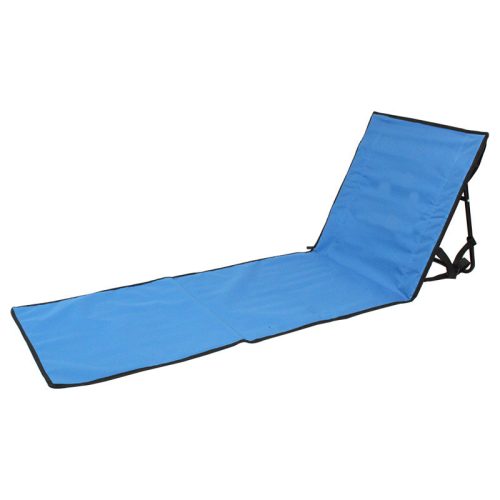 Strandszőnyeg nyugágy háttámlával, összecsukható, 150x47x48cm, Kék