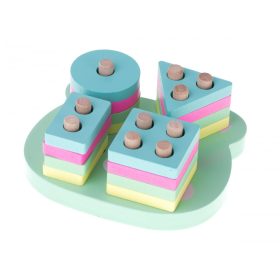 Fa logikai babajáték, 13,5 x 11,5 x 5,5cm