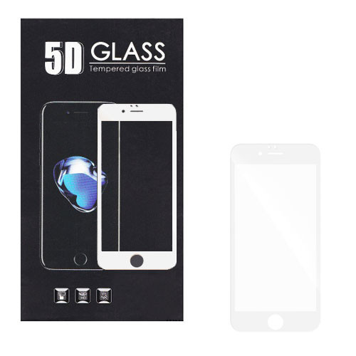Apple iPhone 7 / 8 / SE (2020) 5D Full Glue teljes kijelzős üvegfólia, fekete kerettel v2