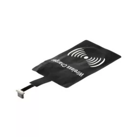   Micro USB Qi adapter A típus vezeték nélküli töltő állomáshoz - fekete (wireless receiver)