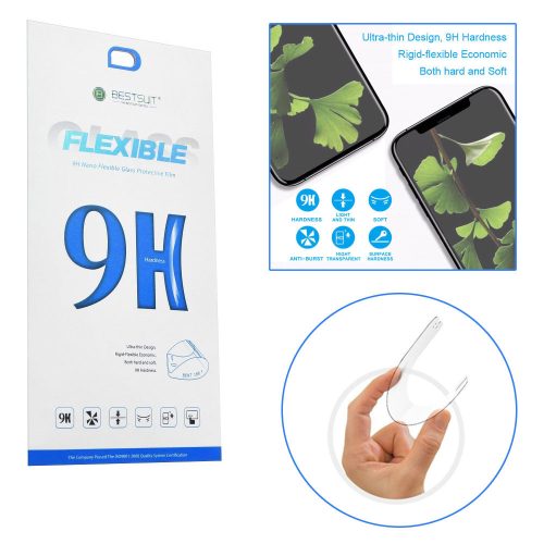 Huawei P Smart (2019 / 2020) Bestsuit Flexible Nano Glass 9H flexibilis kijelzovédo üvegfó