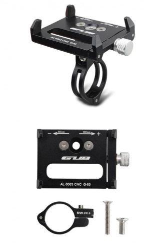 GUB kerékpártartó mobiltelefonhoz G85 alumínium, fekete