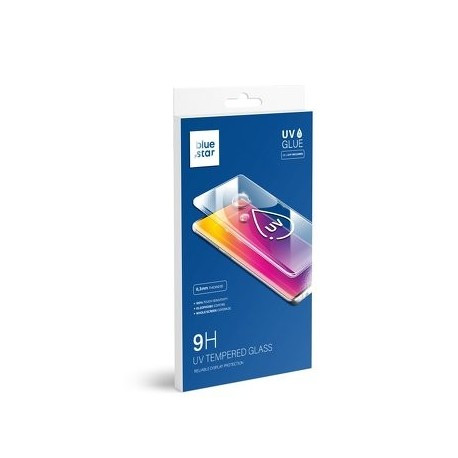 Samsung Galaxy Note 10+ (Note 10 Plus) Blue Star 3D UV Glass teljes kijelzős üvegfólia UV ragasztóval, átlátszó