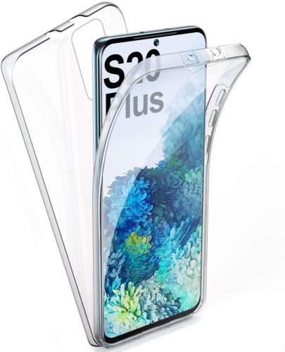 Samsung Galaxy S20 Ultra 360°-os ultravékony 2 részes szilikon telefontok (elő+hátlap), Átlátszó