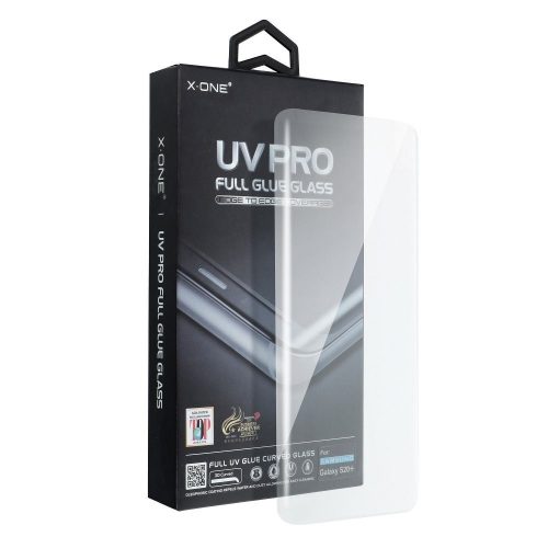 Samsung Galaxy S20 Ultra X-ONE UV PRO 3D teljes kijelzős, hajlított UV ragasztós tokbarát kijelzővédő üvegfólia, Átlátszó