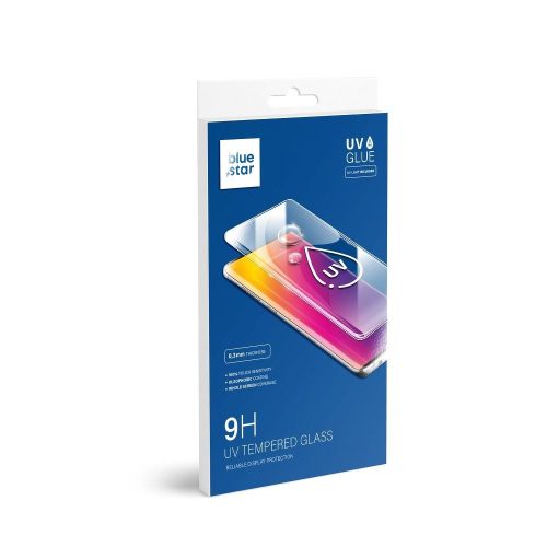 Samsung Galaxy S20 Plus Blue Star 3D UV teljes kijelzős, hajlított kijelzővédő üvegfólia, Átlátszó