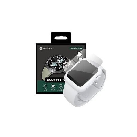 Apple Watch 4 / 5 / 6 / SE 44mm prémium kijelzővédő flexibilis üvegfólia, átlátszó