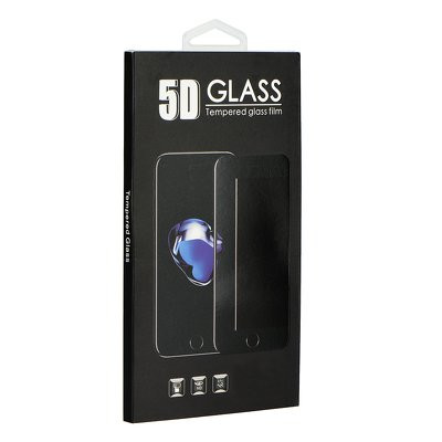 Apple iPhone 12 / 12 Pro 5D Full Glue teljes kijelzős üvegfólia, fekete kerettel