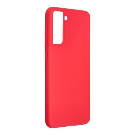 Samsung Galaxy S21 Forcell színes szilikontok, piros