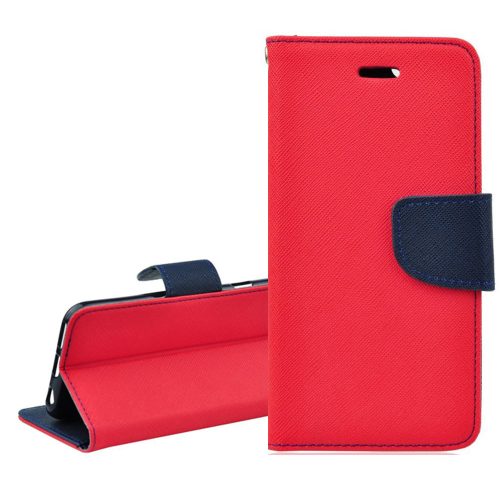 Samsung Galaxy A22 LTE (4G) Fancy Book oldalra nyíló flip telefontok, Piros/Sötétkék