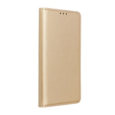 Samsung Galaxy A22 LTE (4G) Smart Book rombusz mintás oldalra nyíló flip telefontok, arany