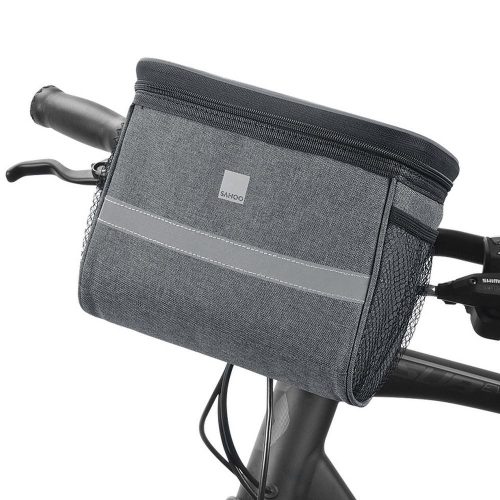 Sahoo kerékpáros táska 2L, 24 x 14 x 18 cm, kormányra rögzíthető, Fekete