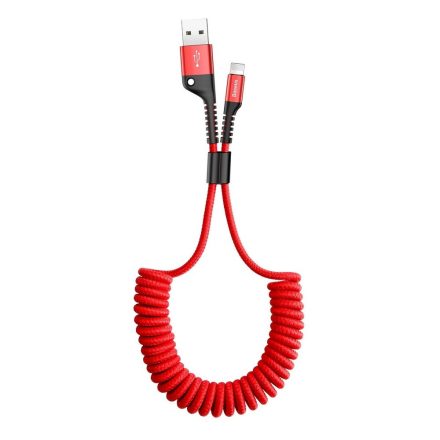 Baseus Fish Eye (CATSR-09) USB/Type C megerősitett törésmentes adatkábel, 1m hosszú, piros