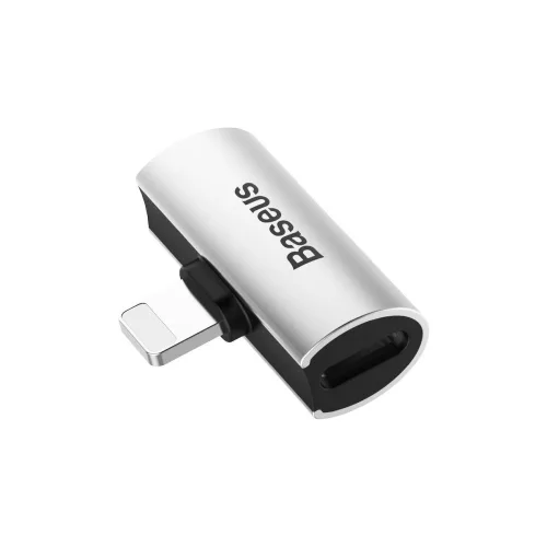 Baseus L46 audio adapter Lightning / 2x Lightning port (CAL46-S1), Ezüst/Fekete