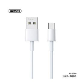   Remax Rc-163m MicroUsb telefon töltő és adatkábel (1m) 2.1A 480mb/s,, Fehér