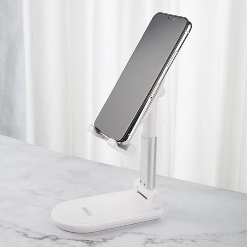 Remax RL-CH13 Teleszkópos, asztali telefontartó, összecsukható, fehér