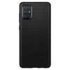 Samsung Galaxy A51 Spigen Liquid Air flexibilis ütésálló szilikon telefontok MIL-STD tanúsítvánnyal, Fekete