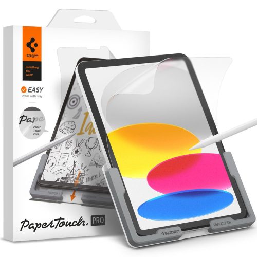 Apple iPad 10.9 2022 (10 gen) Spigen Paper Touch tablet kijelzővédő fólia, Átlátszó