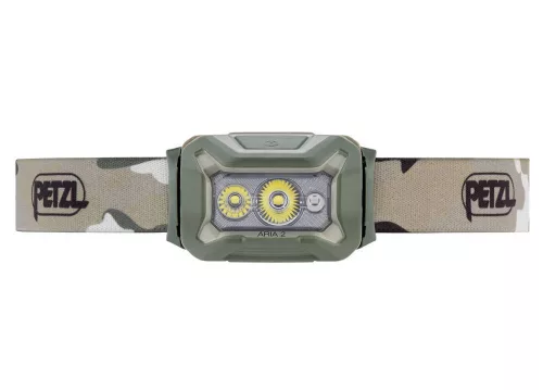 Petzl Aria 2 - LED fejlámpa, 450lm, RGB, zöld/camo