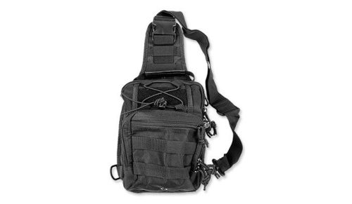 MFH Shoulder Bag Molle - katonai válltáska, fekete