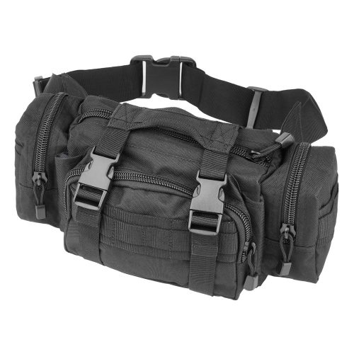 Mil-Tec Tops Waist Pack - övtáska, 34 x 16 x 8 cm, fekete