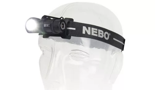 Nebo Rebel - 2 az 1 ben USB zseblámpa és fejlámpa, 600lm, fekete