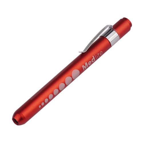 Mactronic Medical Penlight Flashlight MedLit - elemlámpa orvosi és egészségügyi alkalmazásokhoz, 4000K, 10lm, piros