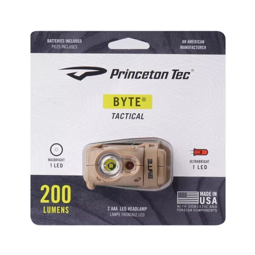 Princeton Byte Tactical - fejlámpa, 200lm, camo mintás