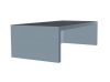 Monitorállvány két monitorhoz 100x25x15cm Indigó szürke