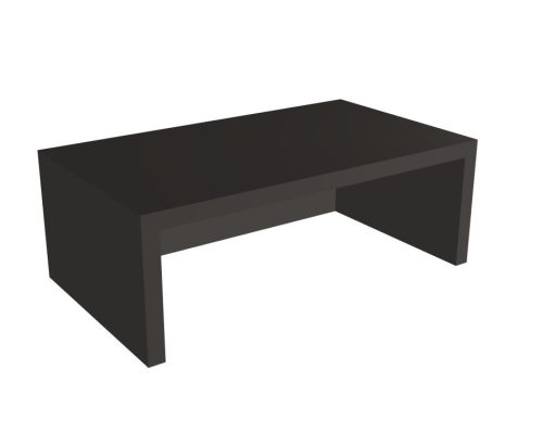Grafit szürke elől nyitott monitorállvány (42x13x24cm)