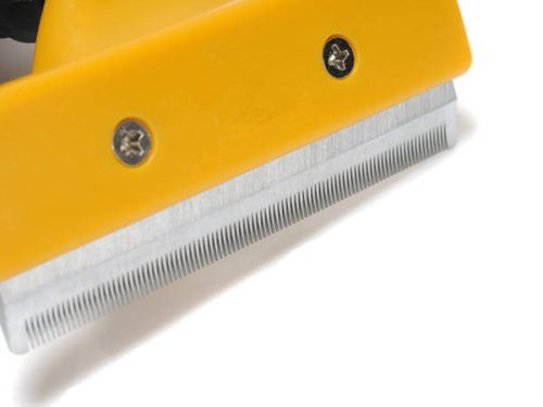 Kutyafésű / kisállat fésű, nagy, 10 cm széles, fekete/sárga