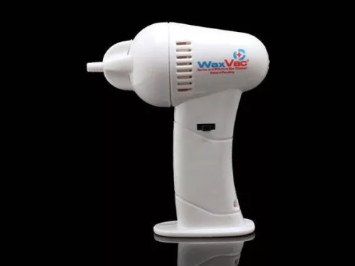 WaxVac elektromos fültisztító cserélhető, szilikon fejekkel, fehér