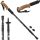 Nordic Walking bot cserélhető talpakkal, 2 db, parafa fogantyú, fekete